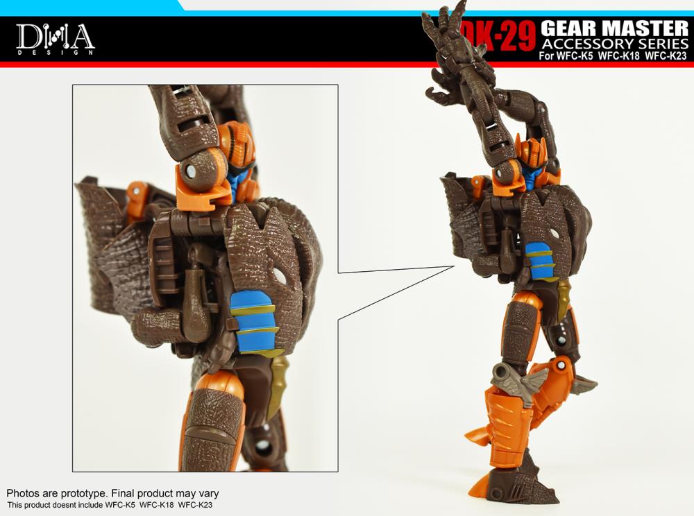 DNA Design DK-29 Gear Master Kingdom Dinobot, More Upgrades Pack